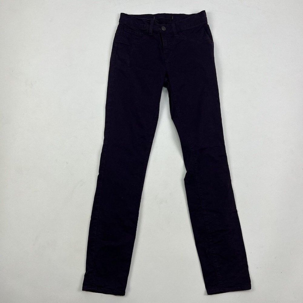 J BRAND Skinny Leg Aubergine Purple Cotton Lycra Jeans Womens Size 25